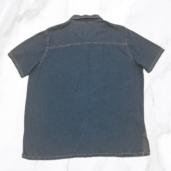 Vintage Bobbie Brooks Spring Embroidered Denim Short Sleeved Shirt, Size 18W/20W - Picture 2 of 4